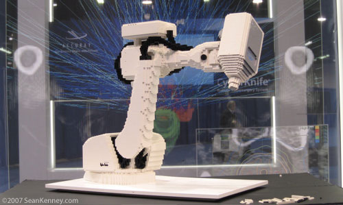 Photo of A big LEGO medical robot