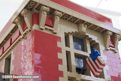 Ghostbusters Firehouse Ladder 18 built with LEGO bricks by Sean Kenney