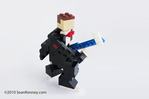 LEGO Groom, sculpture by Sean Kenney