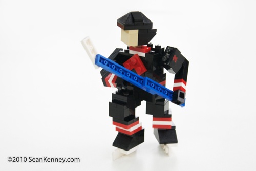LEGO Hockey Player, sculpture by Sean Kenney