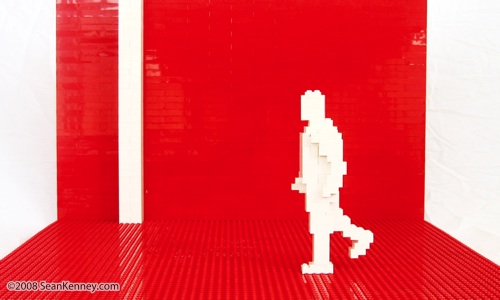 Maintaining Normality: Sculpture made with LEGO bricks by artist Sean Kenney