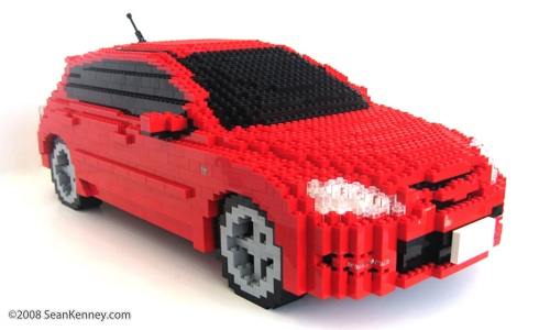 LEGO Mazda Mazdaspeed3 sculpture by Sean Kenney
