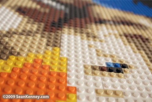LEGO portrait mother mom and son : by Sean Kenney