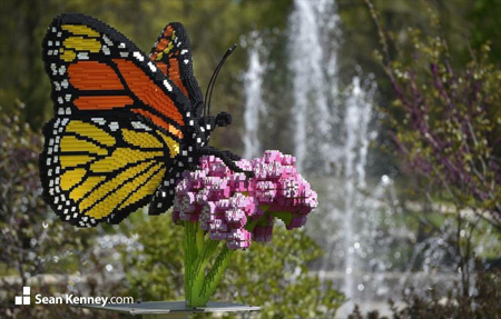 Sean Kenney's Nature Connects, award winning exhibit of sculptures built with LEGO pieces