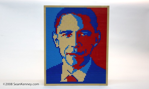 Barack Obama LEGO portrait