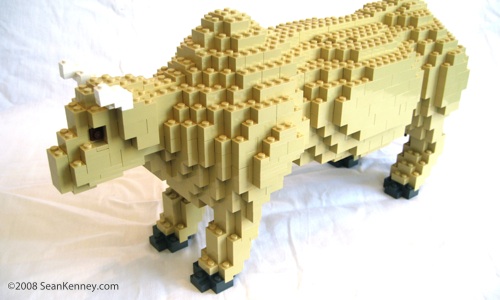Ox LEGO sculpture