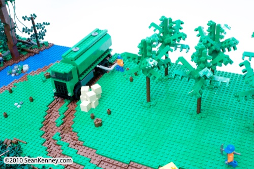 LEGO sculpture Sean Kenney borneo rainforest destruction deforestation logging palm oil philadephila philly zoo creatures of habitat