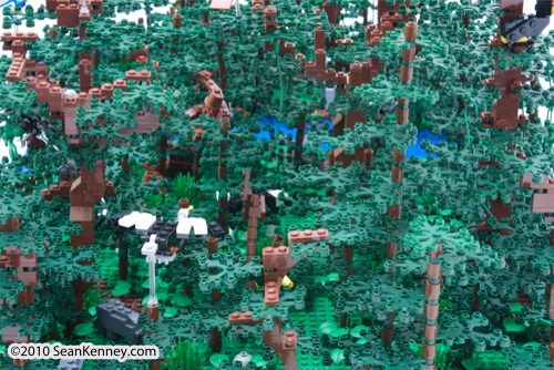 LEGO sculpture Sean Kenney borneo rainforest destruction deforestation logging palm oil philadephila philly zoo creatures of habitat