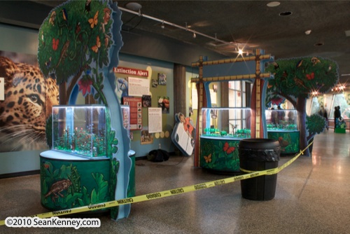 LEGO sculpture Sean Kenney borneo rainforest destruction deforestation logging palm oil philadephila philly zoo creatures of habitat