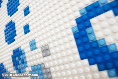 Saintly|IT logo built with LEGO bricks by Sean Kenney