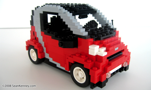 Smart ForTwo Tridon built with LEGO bricks by artist Sean Kenney