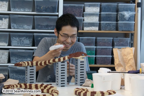 LEGO sculpture Sean Kenney brown tree snake philadephila philly zoo creatures of habitat