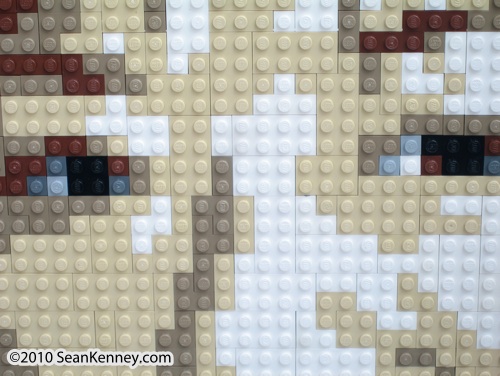 Portrait with LEGO bricks by artist Sean Kenney