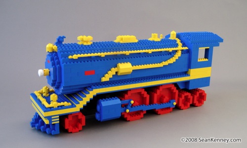 LEGO train on 30 Rock.  LEGO Steam Train Engine.