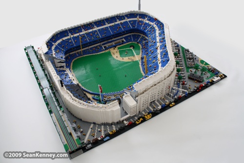 Yankee Stadium built with LEGO bricks
