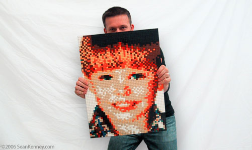 A LEGO portrait of two brothers