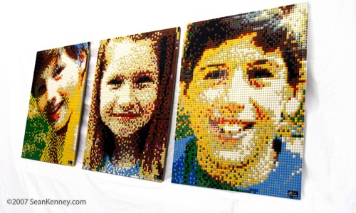 child portraiture with LEGO bricks