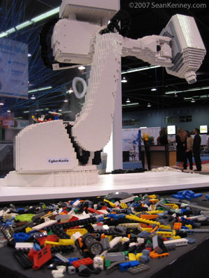 LEGO sculpture of medical robot