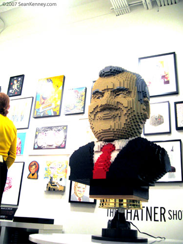 LEGO William Shatner art gallery display