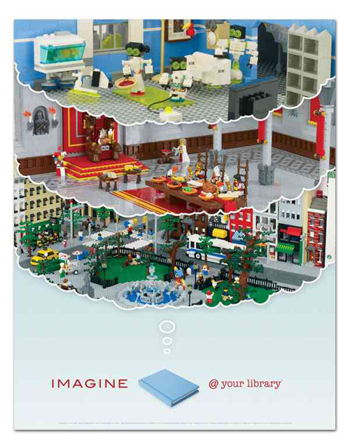 LEGO Imagine, at your library (Poster & bookmark!)