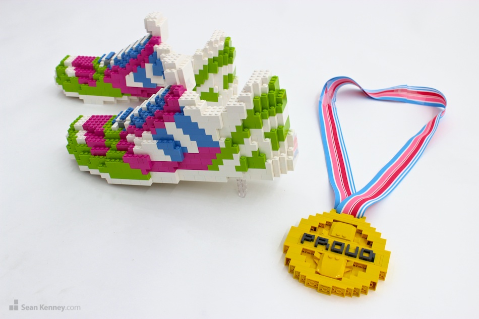 LEGO Medal and running shoes
