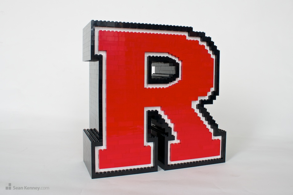 LEGO Rutgers "R" and Alumni Magazine
