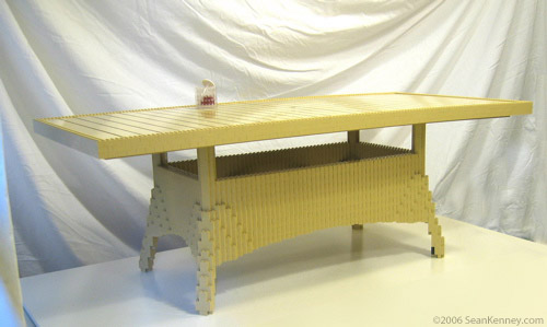 LEGO Schou teak and wicker table
