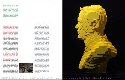 LEGO Life-size busts for Herman Miller SEE magazine
