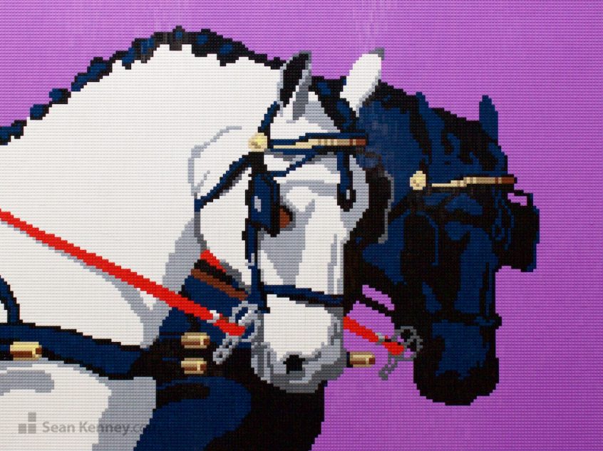 lego horse mural mosaic artwork